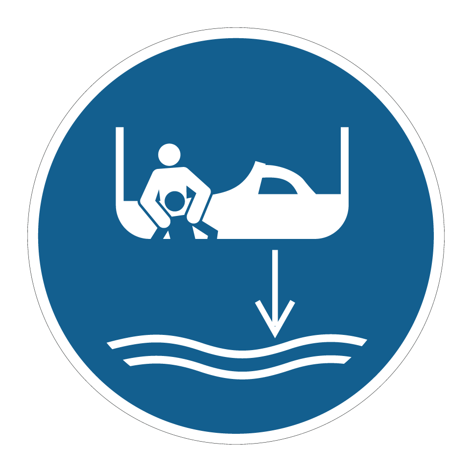 M041 Abaisser le canot de sauvetage à l’eau (lors de son lancement)