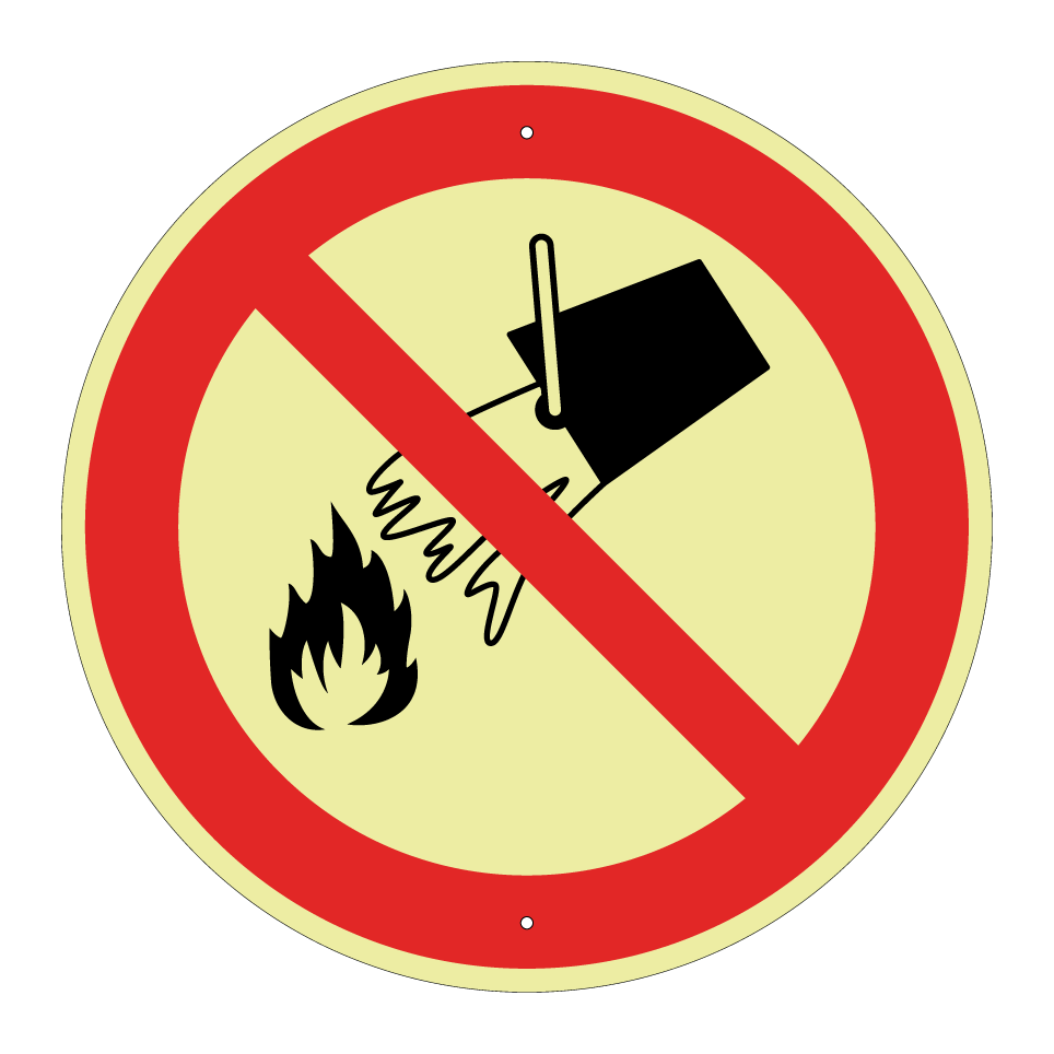 P011 Interdiction d’éteindre avec de l’eau