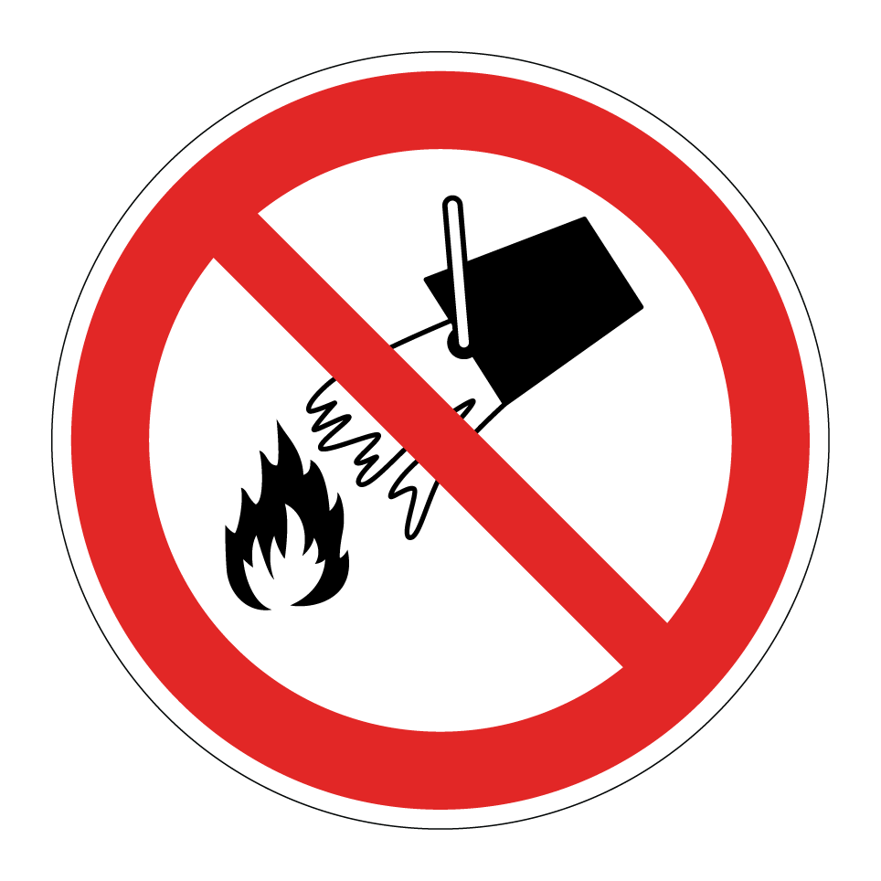 P011 Interdiction d’éteindre avec de l’eau