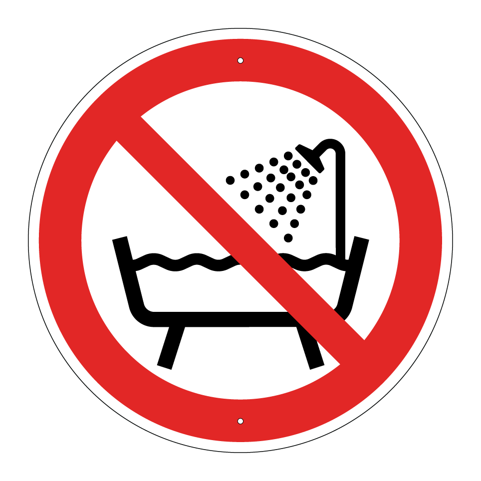 P026 Ne pas utiliser ce dispositif dans une baignoire, une douche ou dans un réservoir rempli d’eau