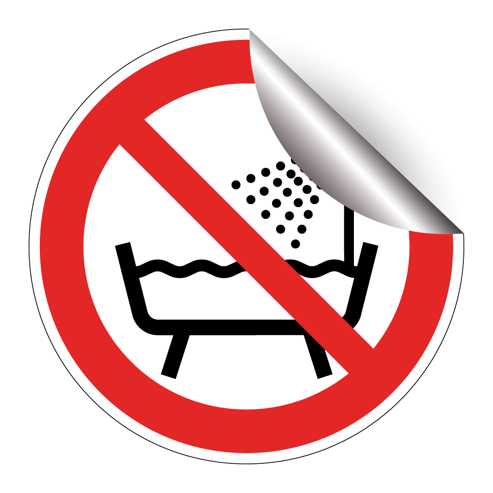P026 Ne pas utiliser ce dispositif dans une baignoire, une douche ou dans un réservoir rempli d’eau