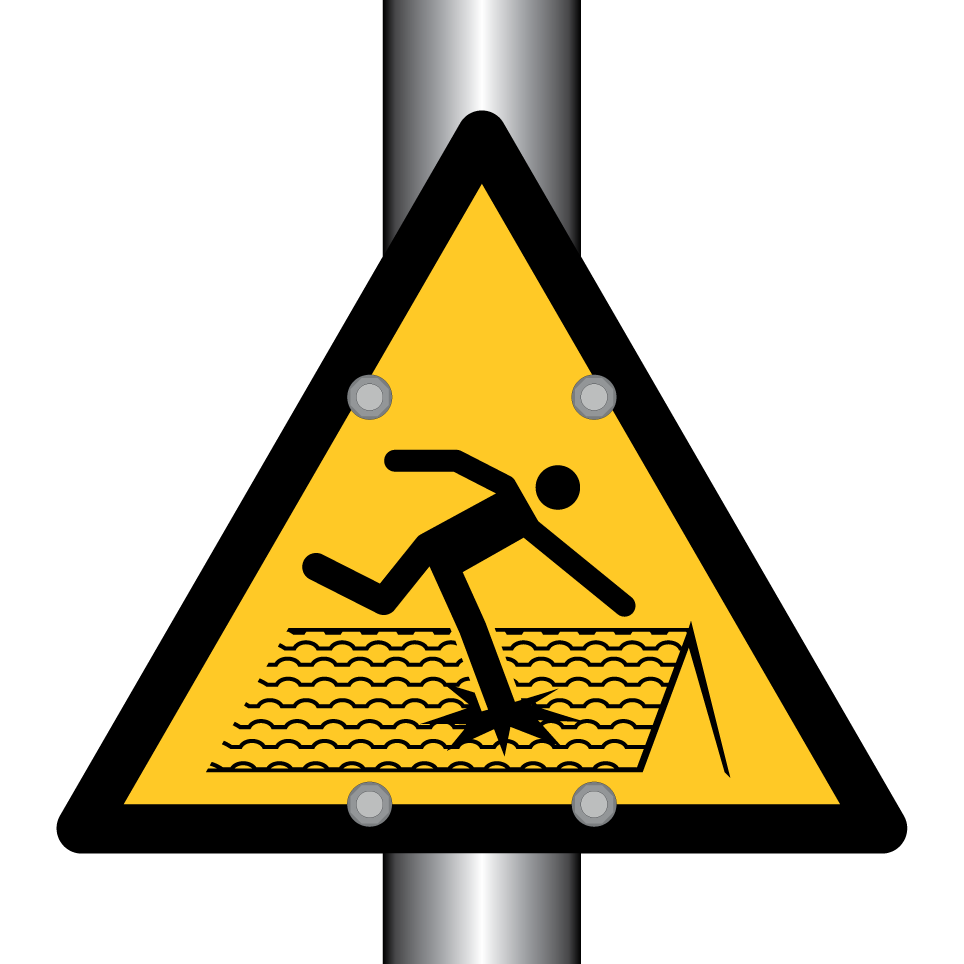 W036 Avertissement Toit fragile