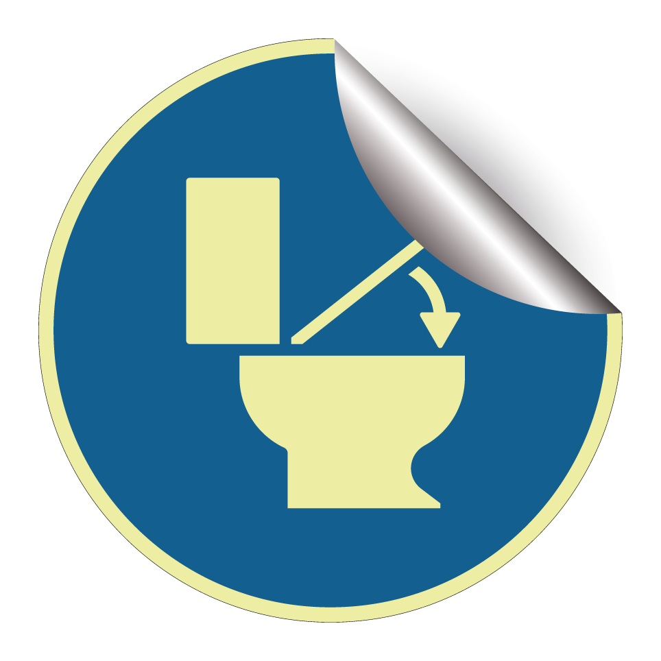 Couvercle des toilettes doit être fermé