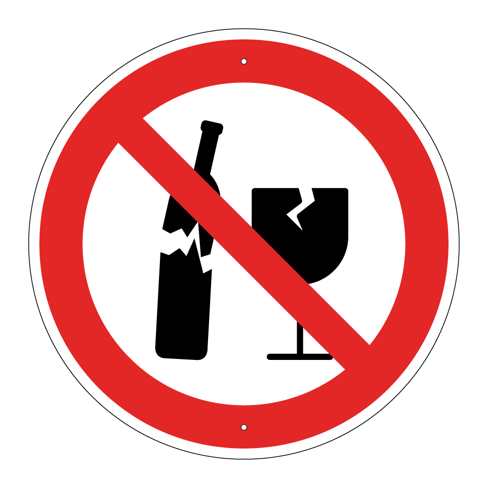 Pas de verre brisé