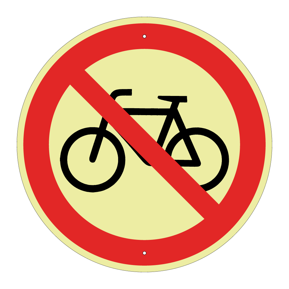 Interdiction aux vélos