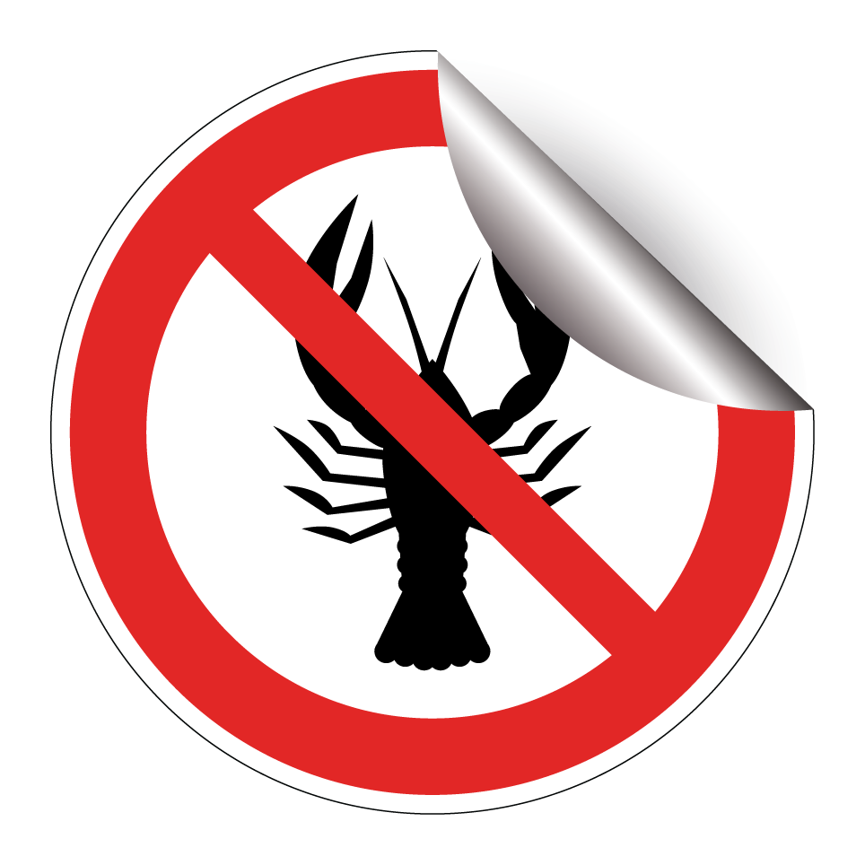 Pas de crustacés (restriction liée à une allergie)