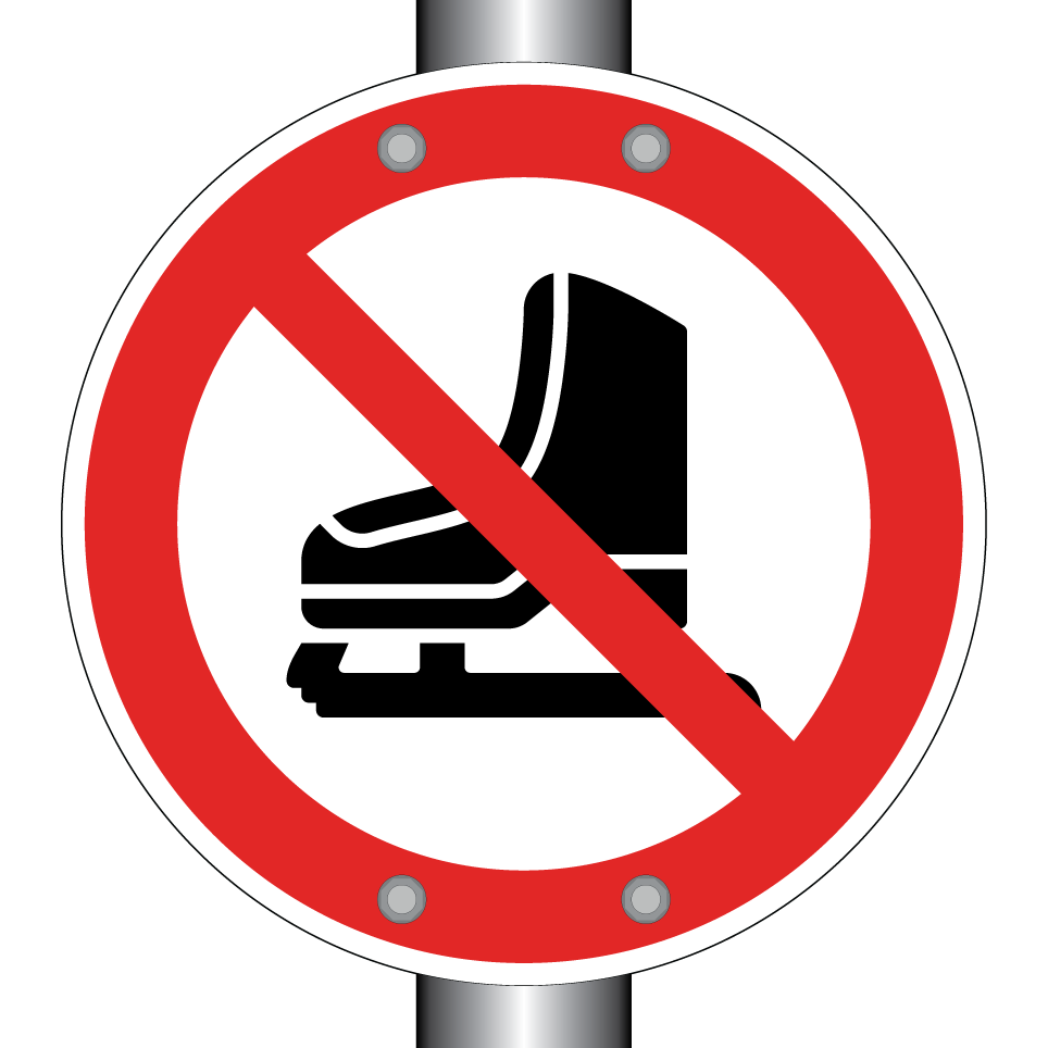Pas de patins à glace