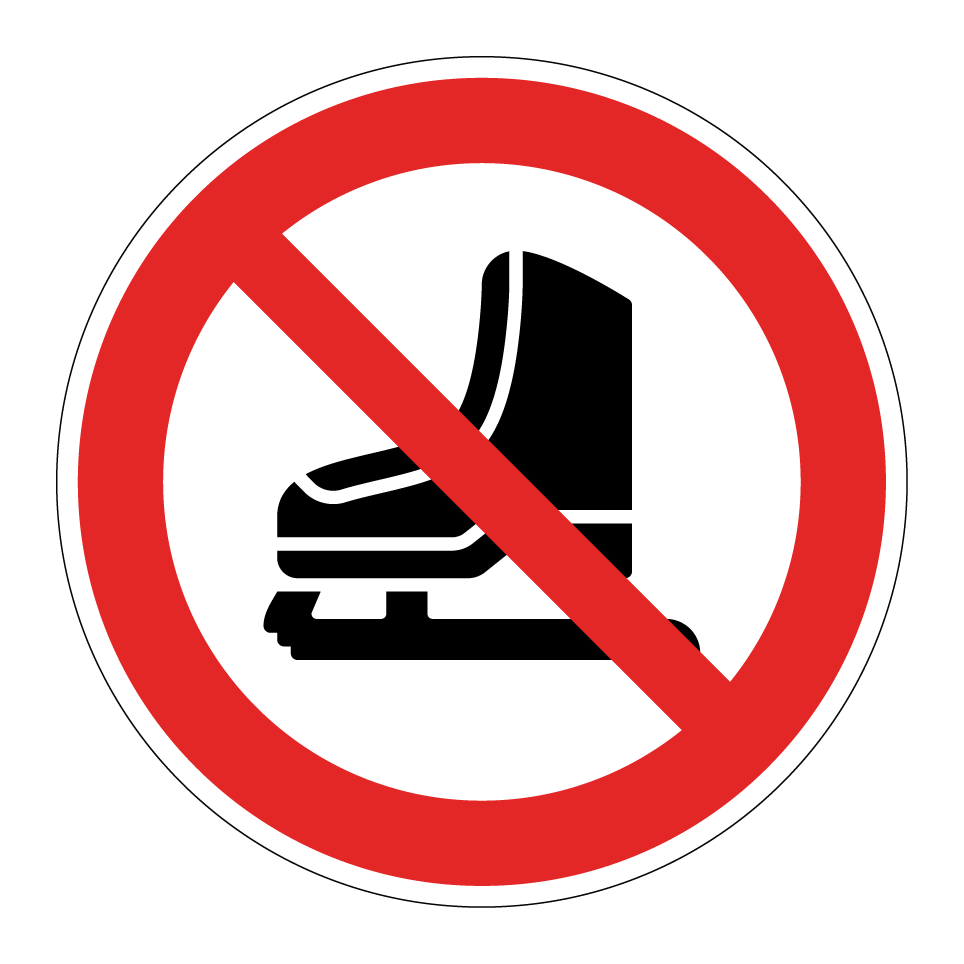 Pas de patins à glace