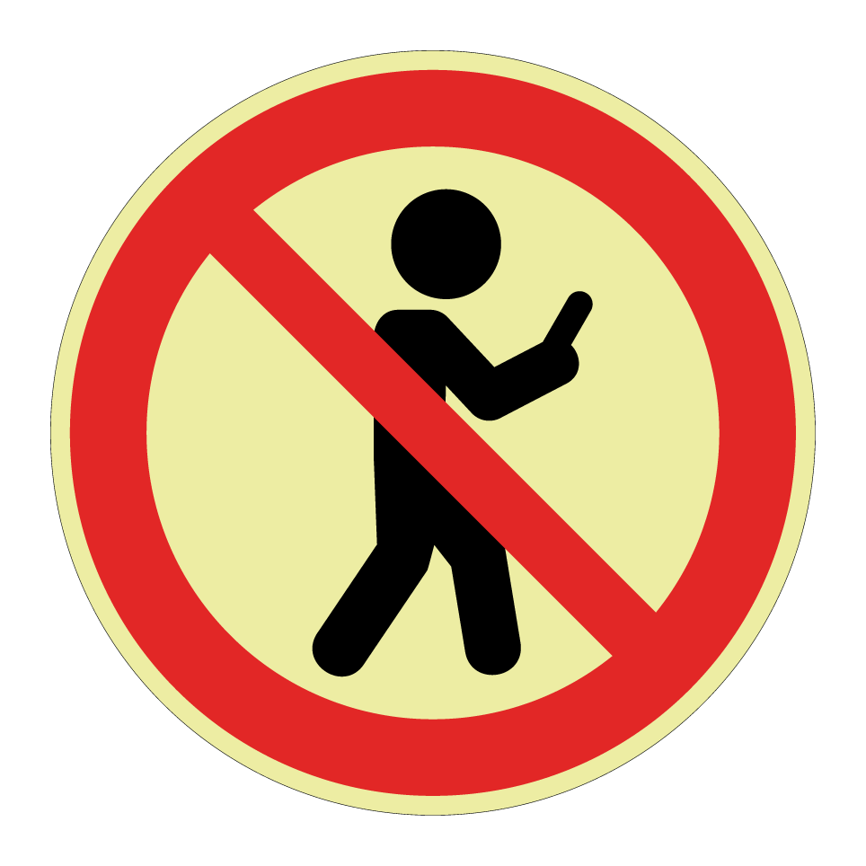Interdiction de marcher en utilisant le téléphone portable