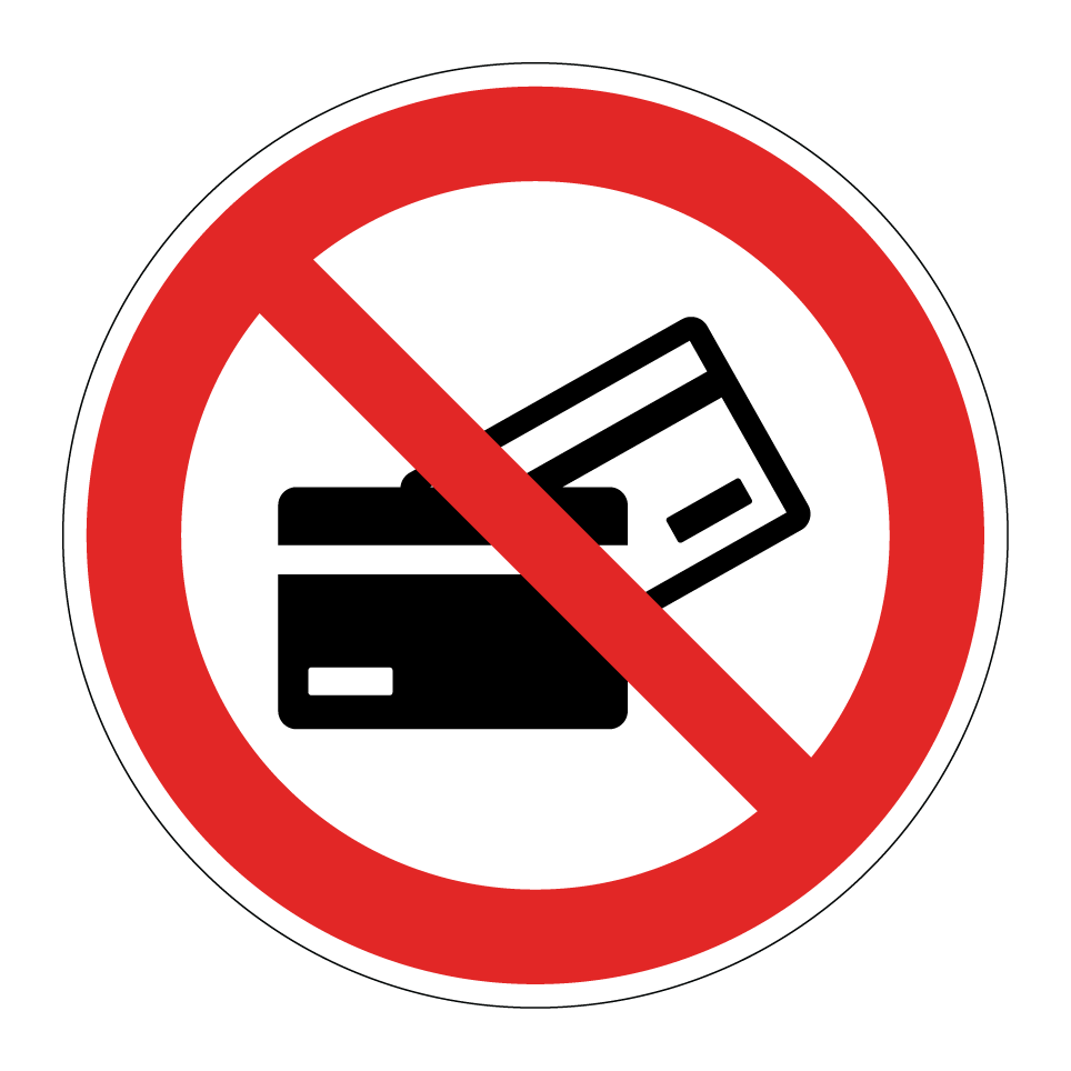 Pas de paiement par carte