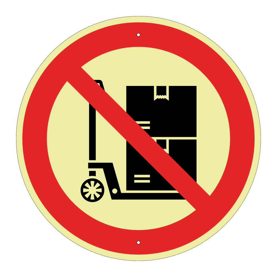 Chariot de manutention interdit