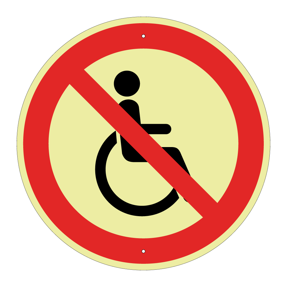 Pas de fauteuils roulants
