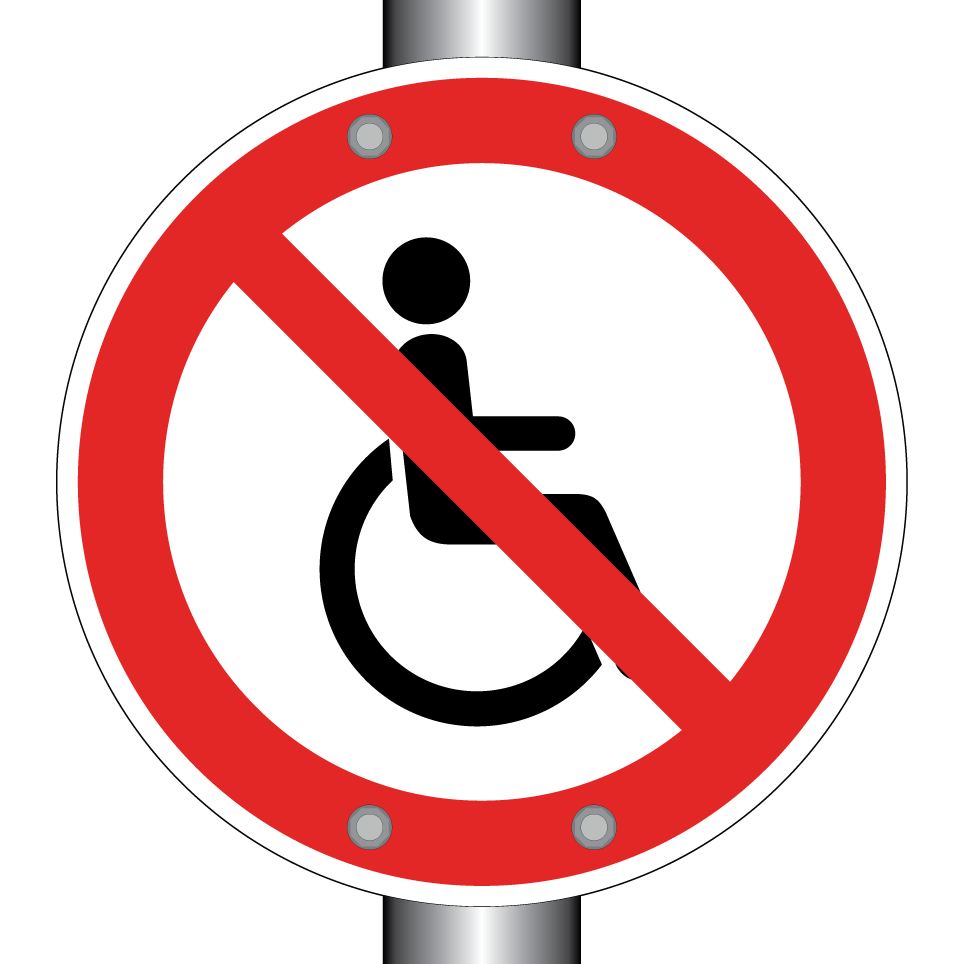 Pas de fauteuils roulants