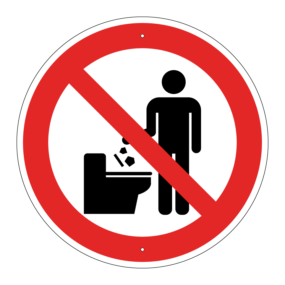 Ne jetez pas d’objets dans les toilettes