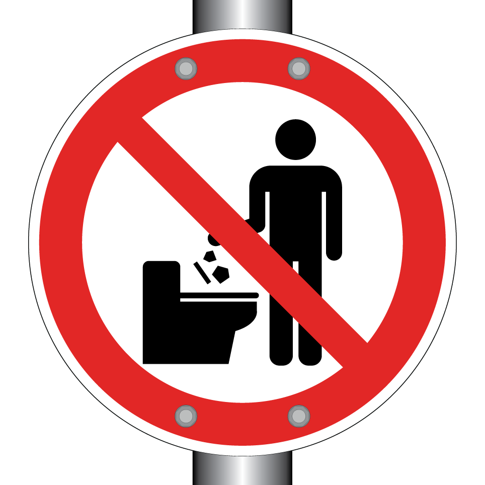 Ne jetez pas d’objets dans les toilettes