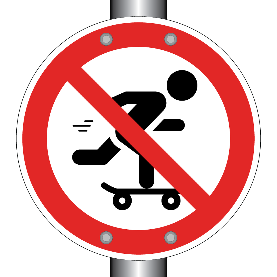 Interdiction de faire du skateboard