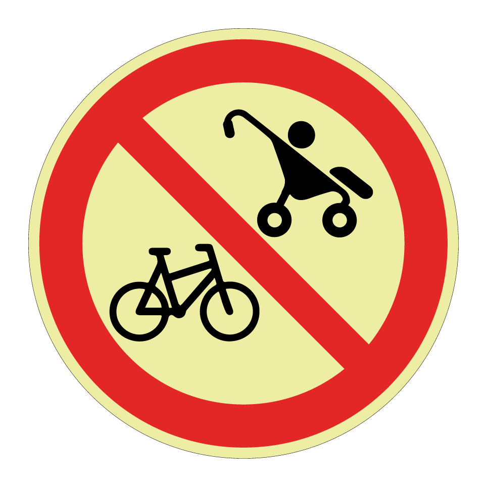 Interdiction aux vélos et aux poussettes