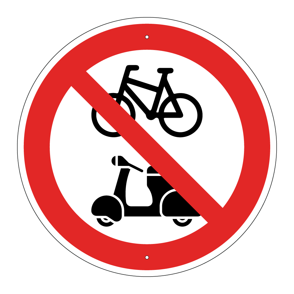 Interdiction aux vélos et aux cyclomoteurs