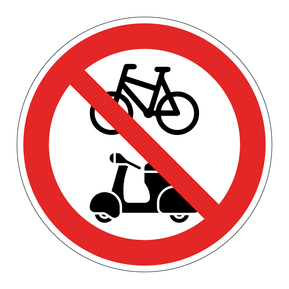 Interdiction aux vélos et aux cyclomoteurs