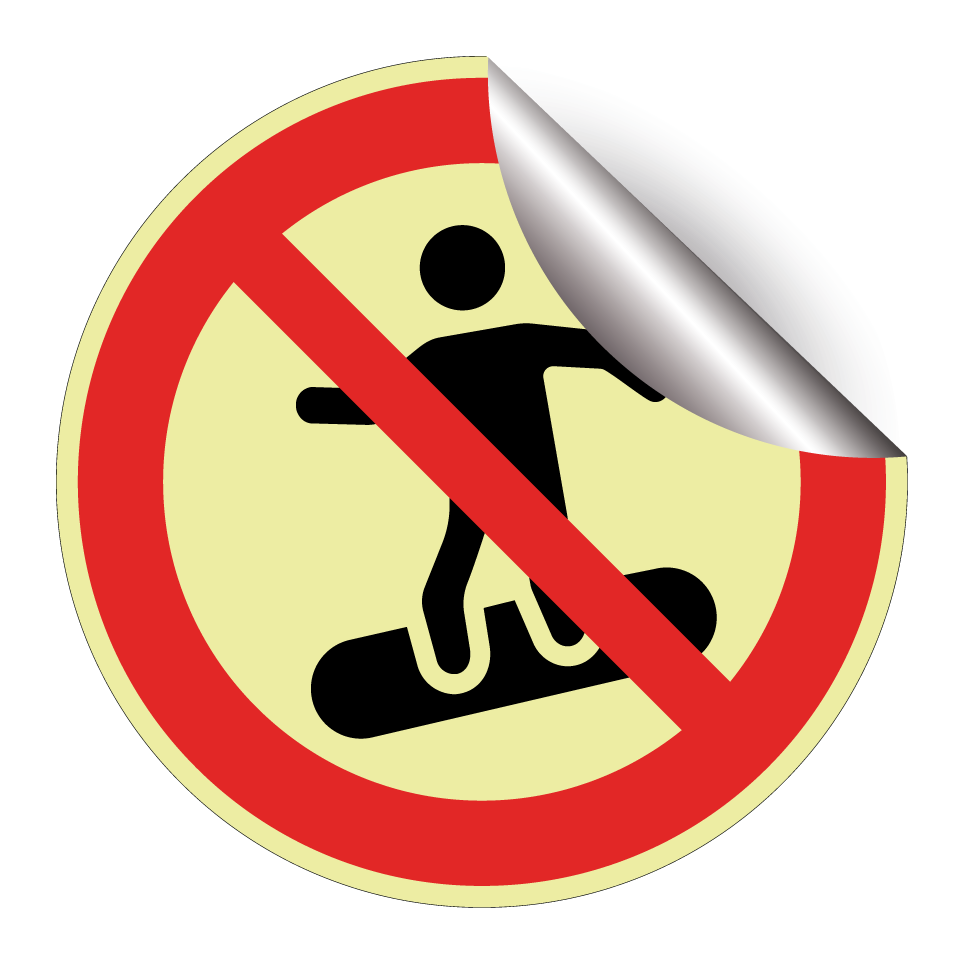 Interdiction de faire du snowboard