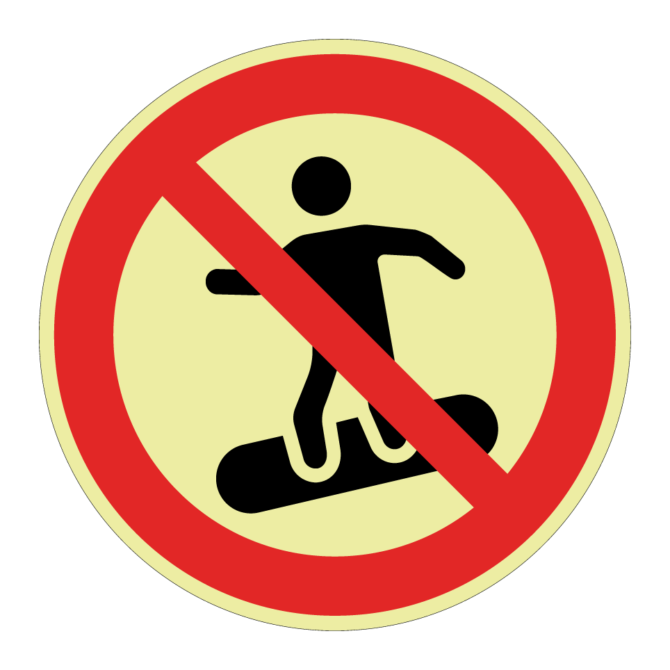 Interdiction de faire du snowboard