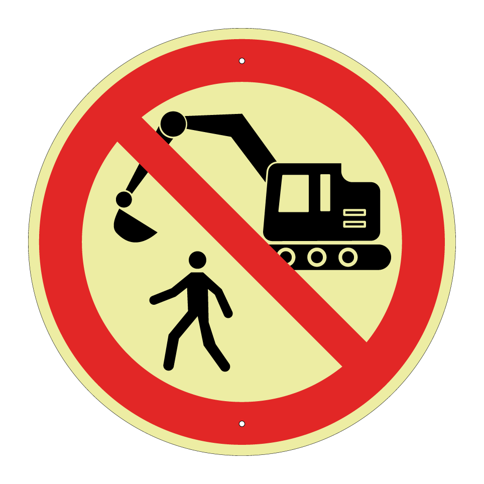Entrée interdite aux piétons dans la zone de construction