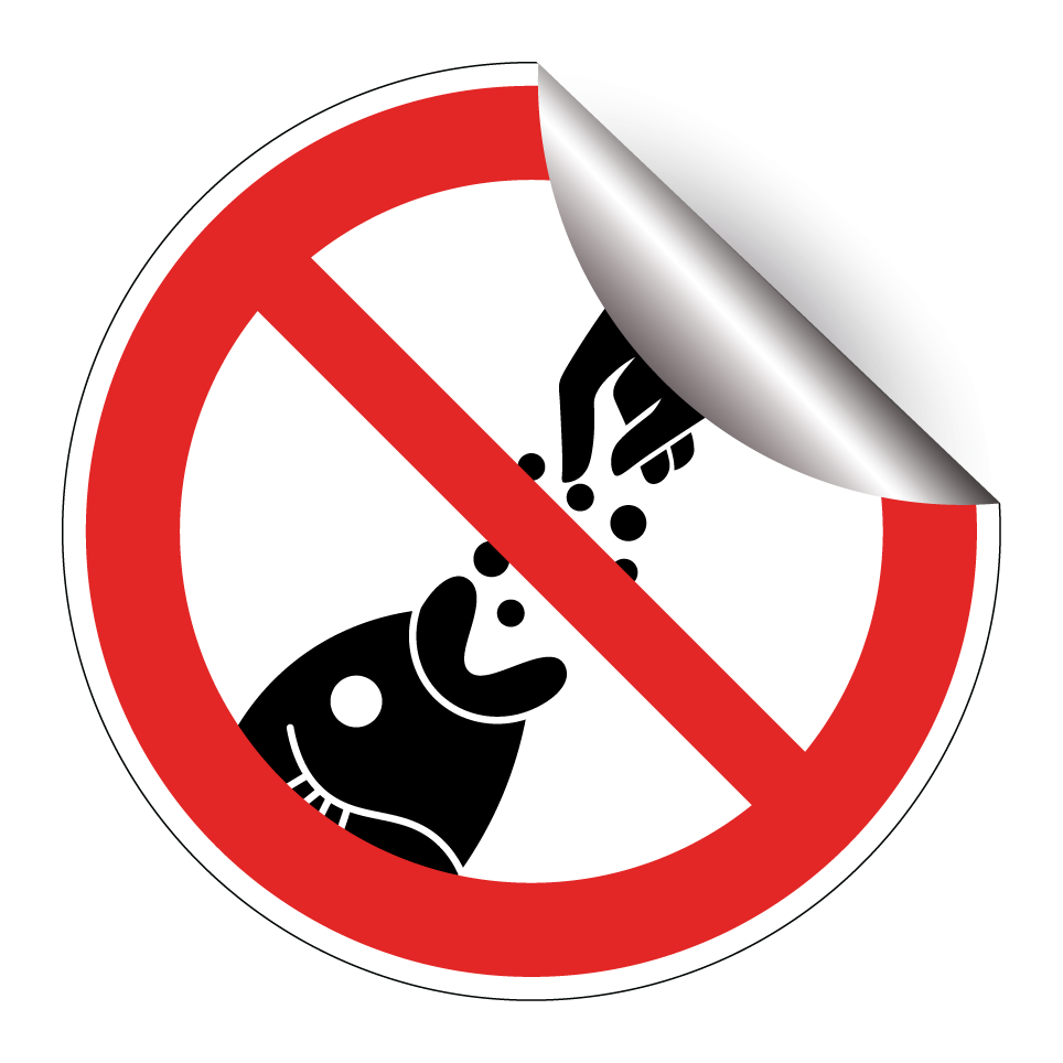 Nourrir les poissons interdit