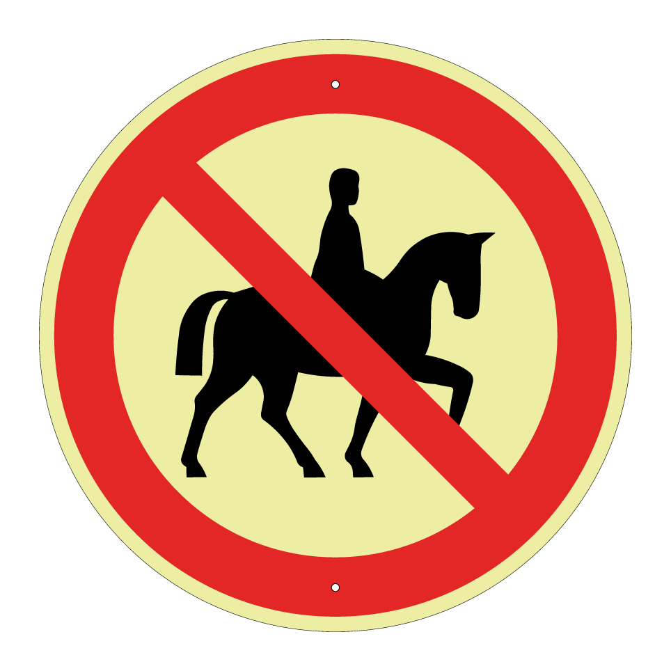 Interdiction de monter à cheval