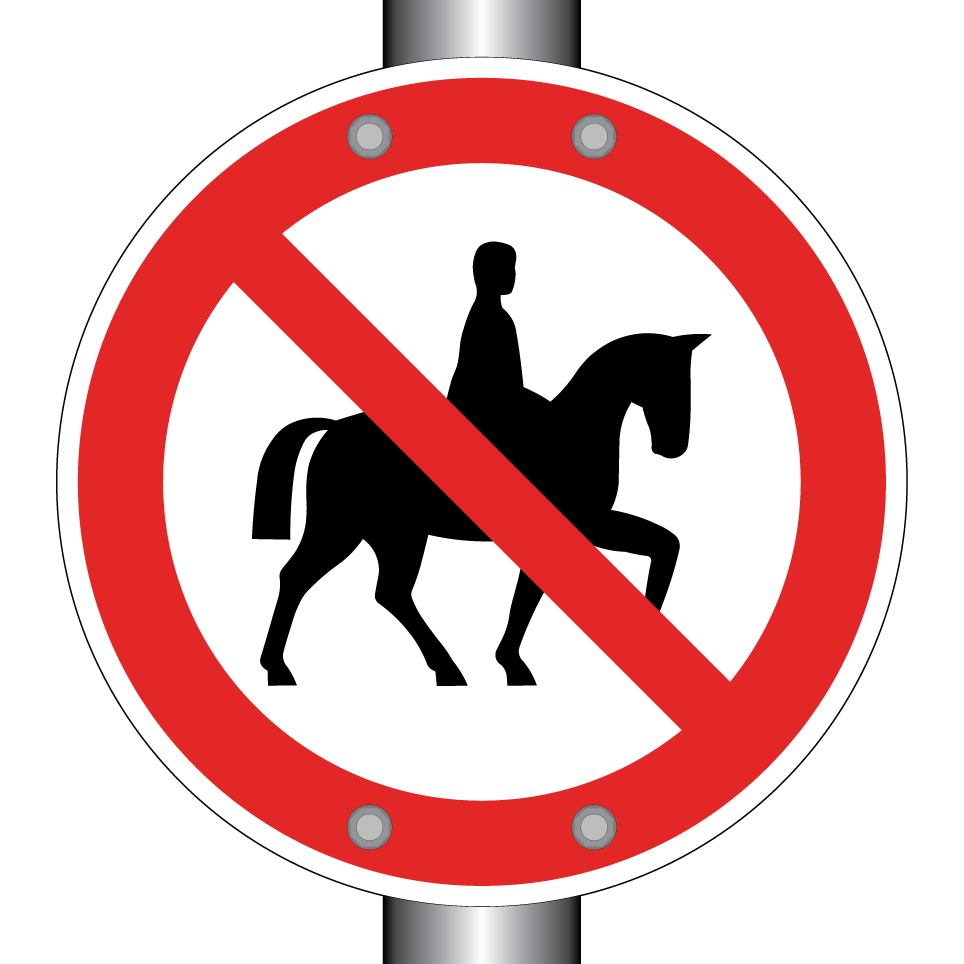 Interdiction de monter à cheval