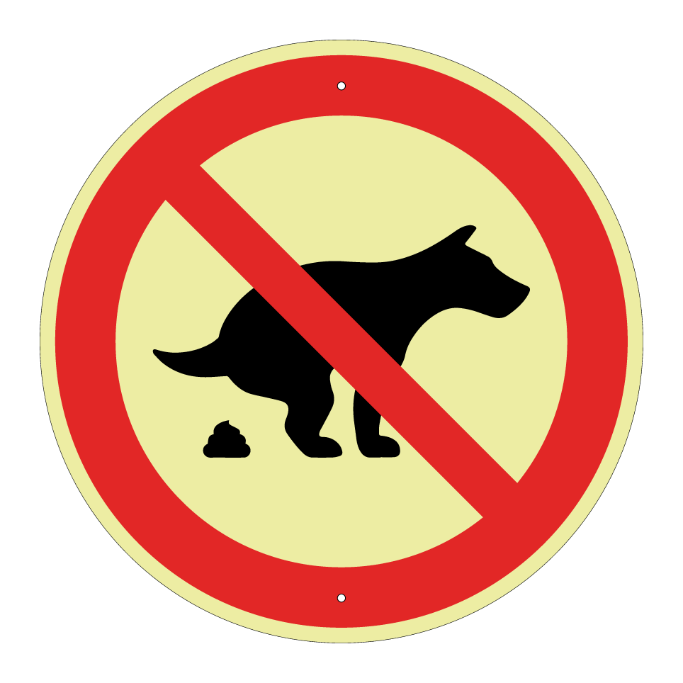 Défense de laisser les chiens faire leurs besoins