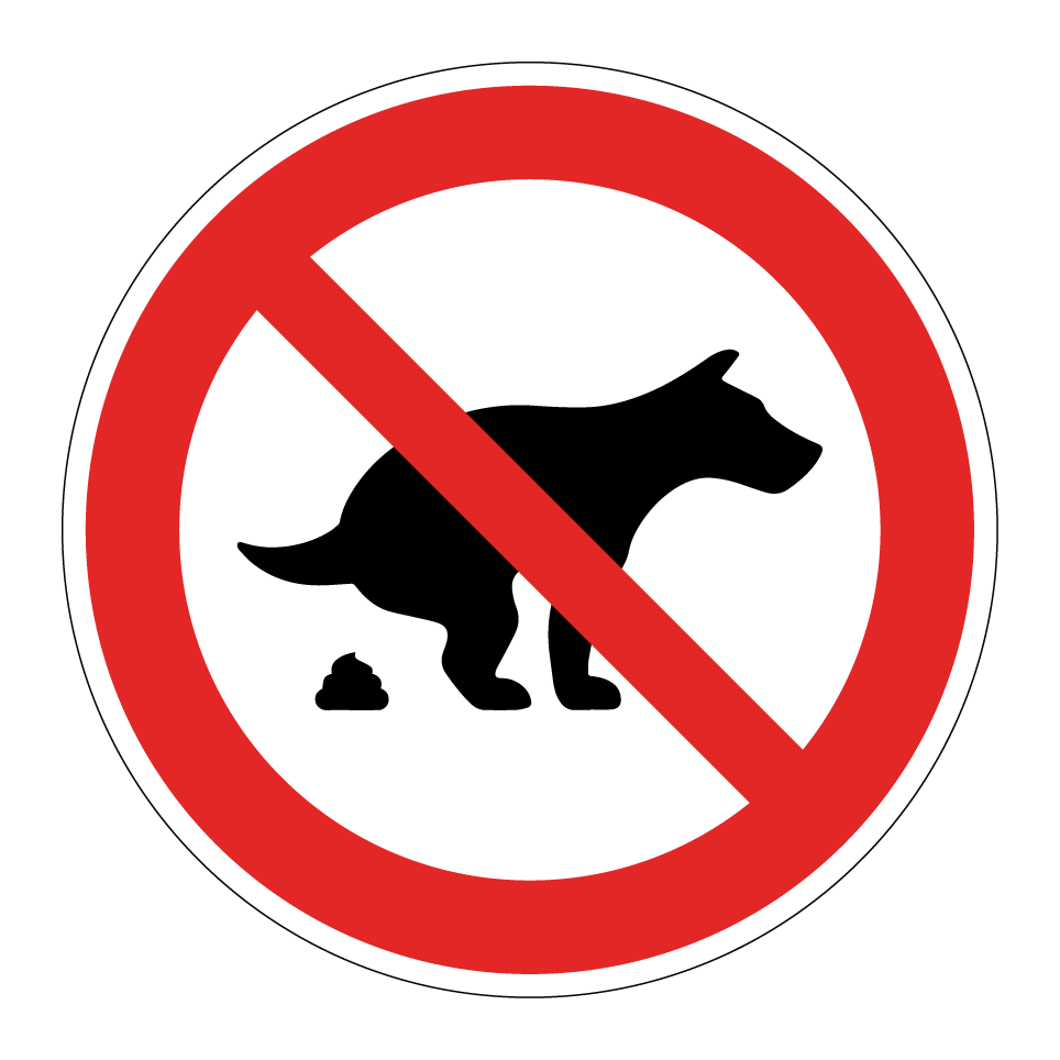 Défense de laisser les chiens faire leurs besoins