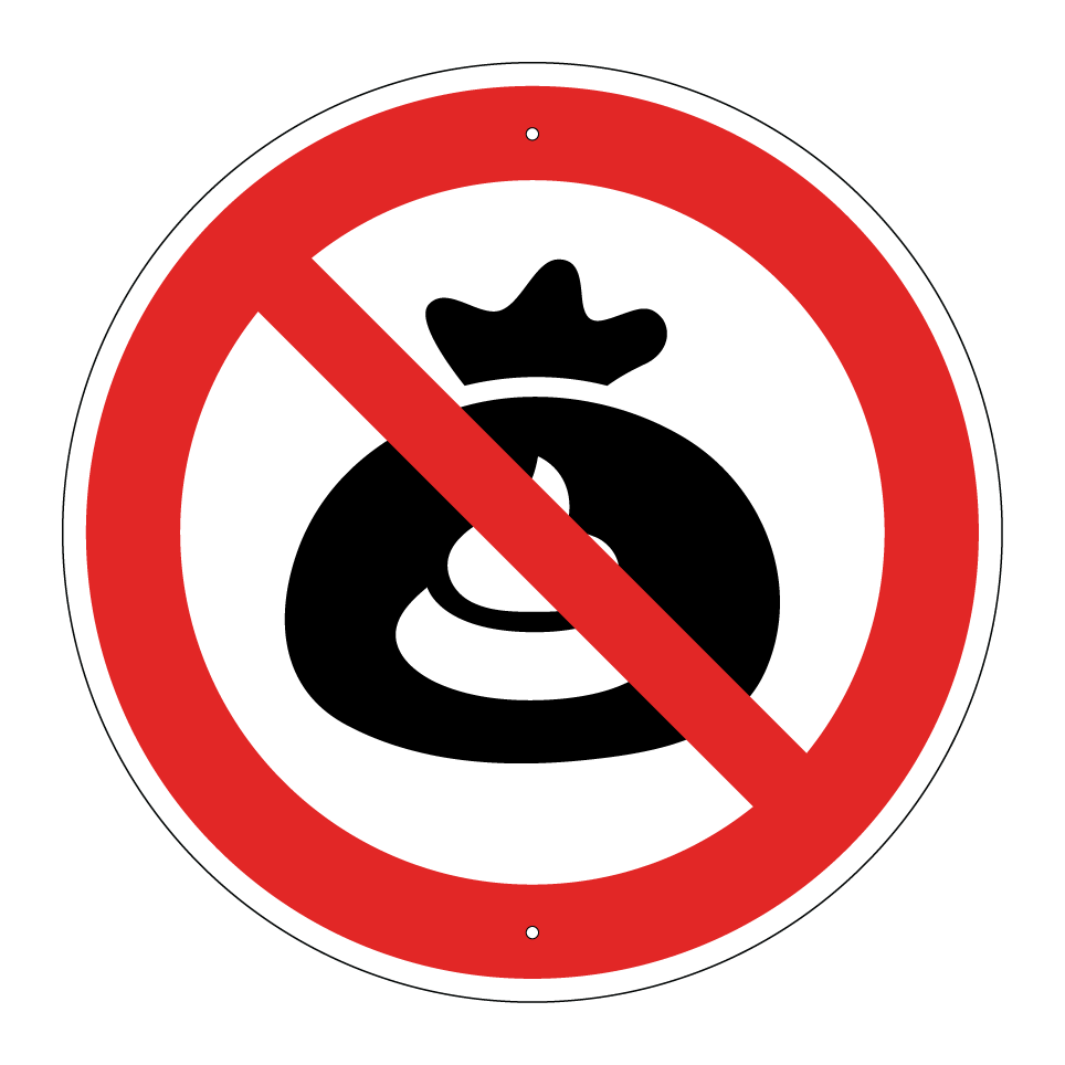 Pas de sacs à déjections canines