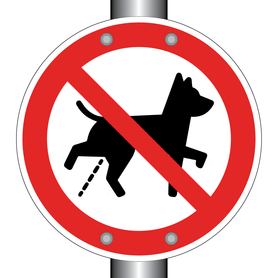 Chiens interdits d’uriner