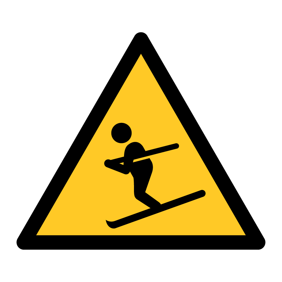 Zone de ski dangereuse