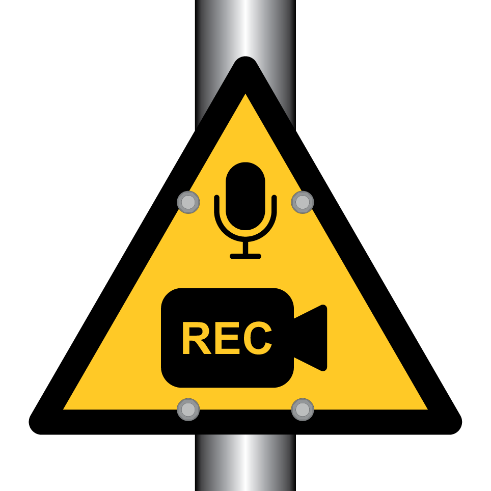 Avertissement enregistrement audio et vidéo en cours