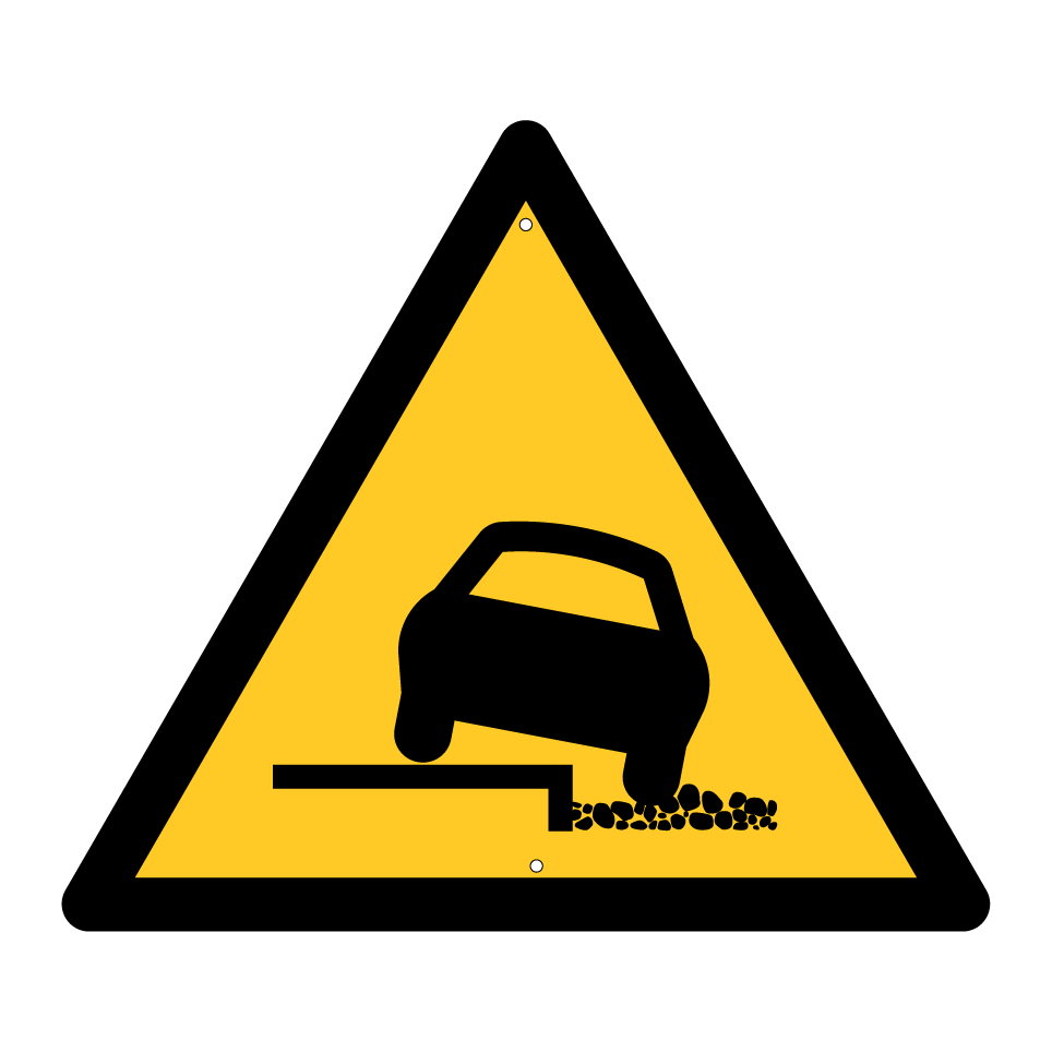 Attention accotement instable