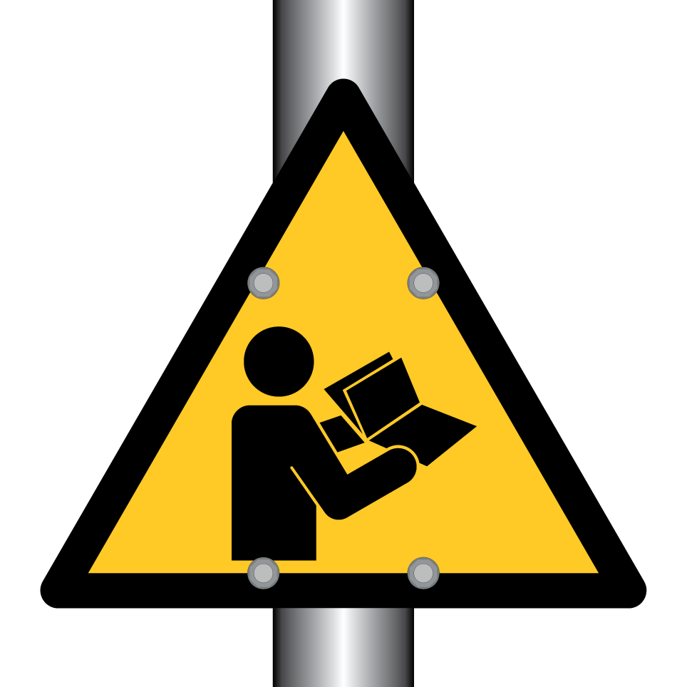 Avertissement lire les instructions/le manuel