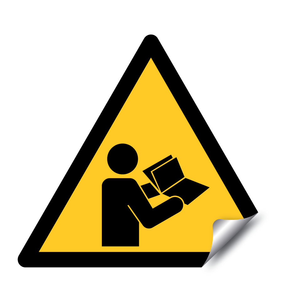 Avertissement lire les instructions/le manuel