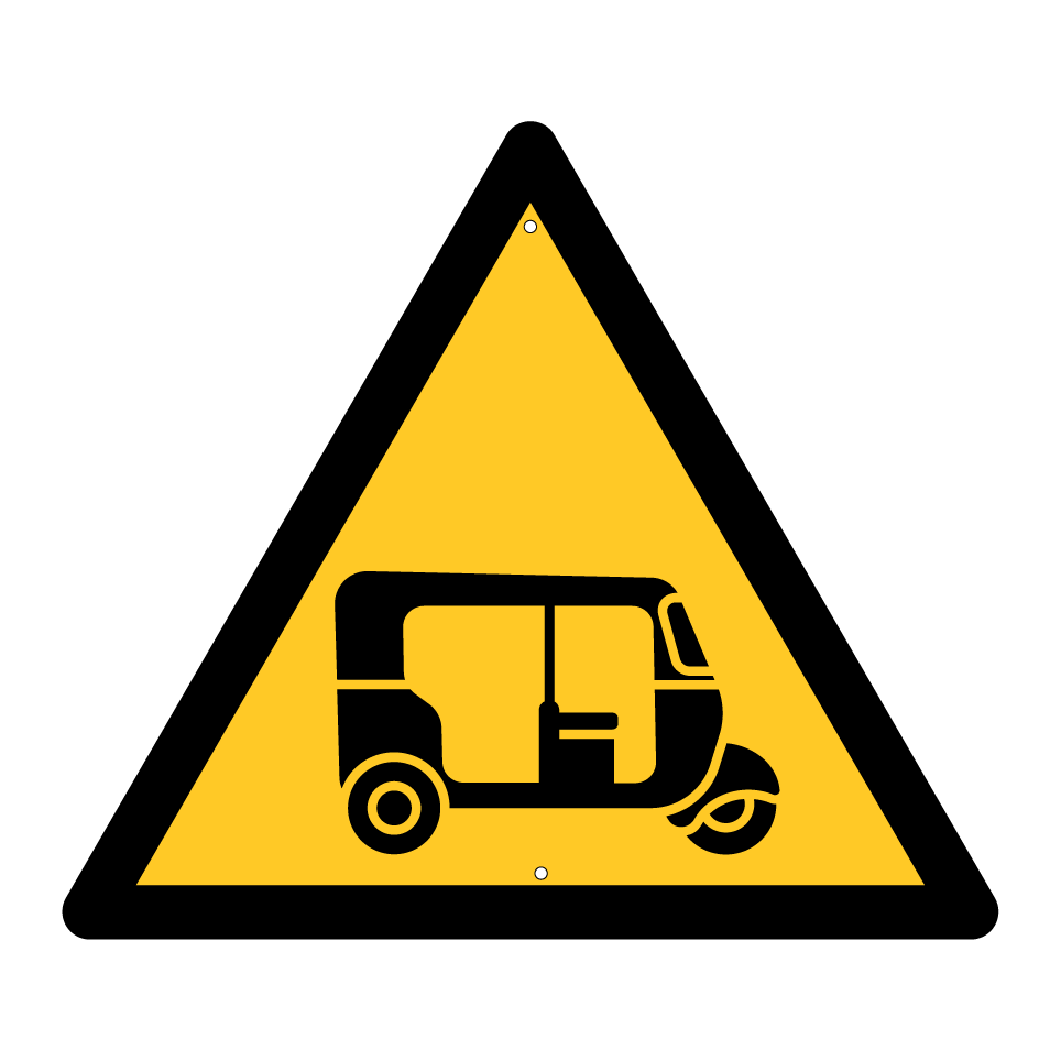 Avertissement auto rickshaw