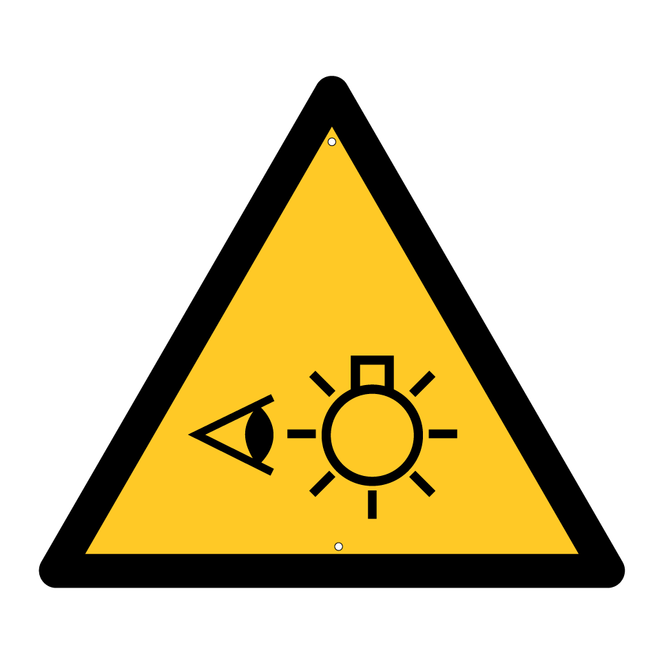 Avertissement danger de rayonnement optique