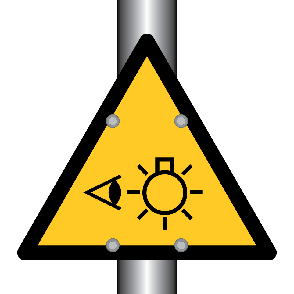 Avertissement danger de rayonnement optique