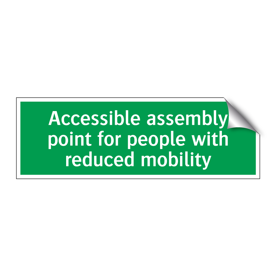Accessible assembly point for people with reduced mobility