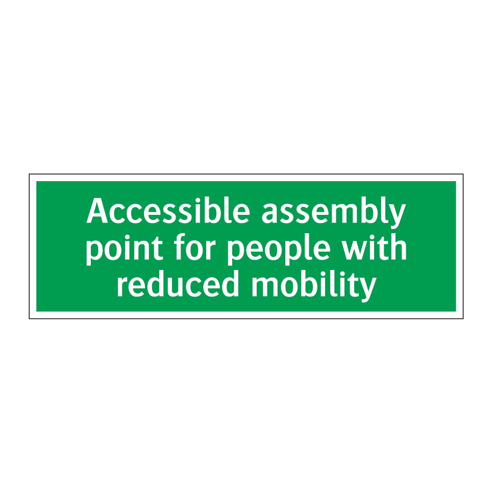 Accessible assembly point for people with reduced mobility