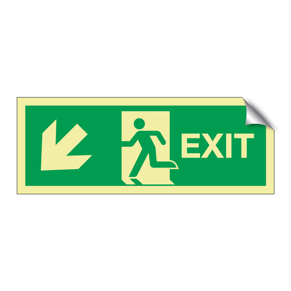 Exit down left