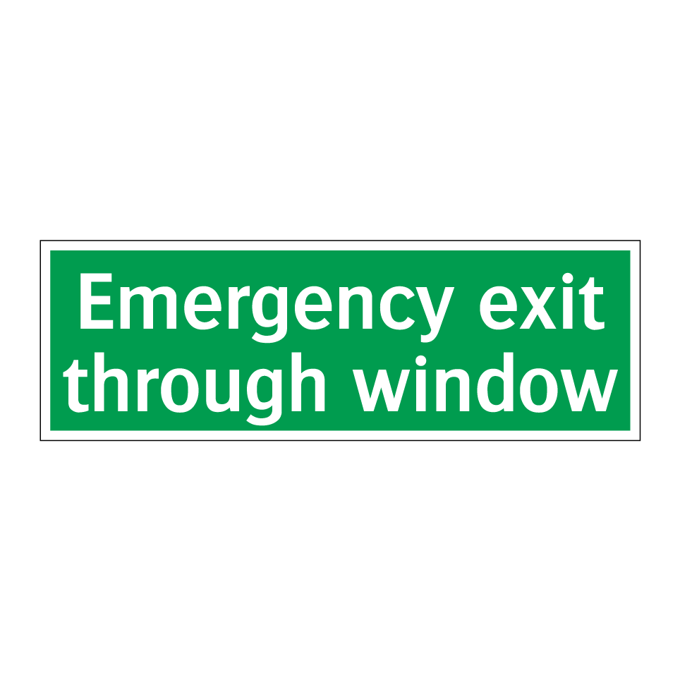 Emergency exit through window