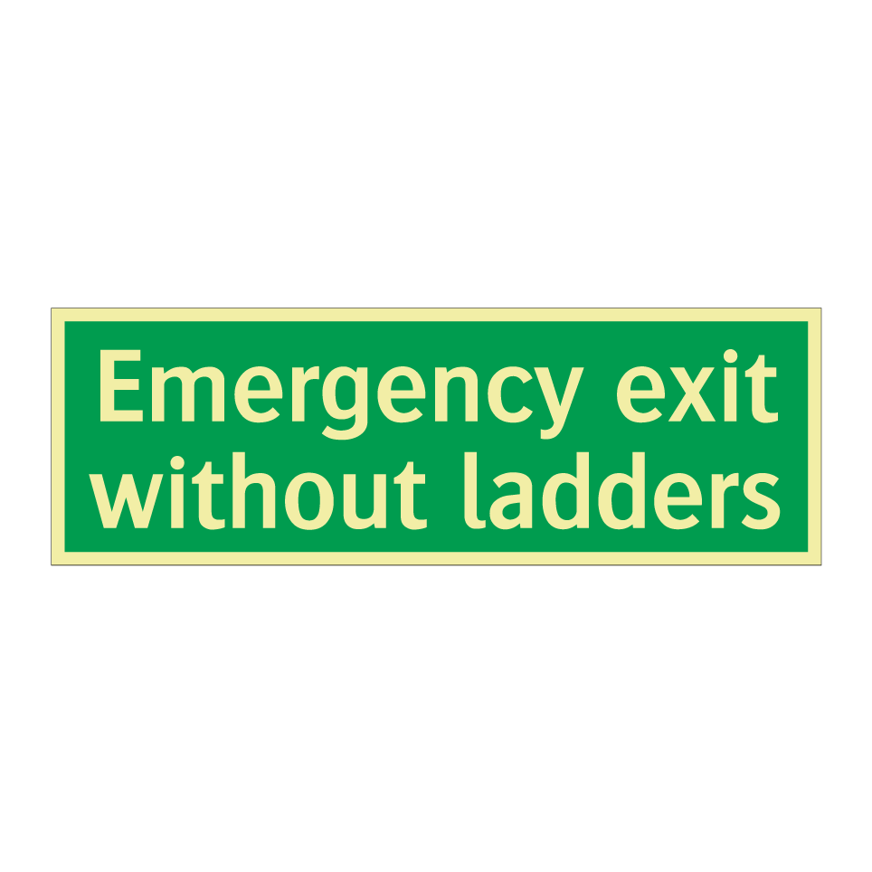 Emergency exit without ladders