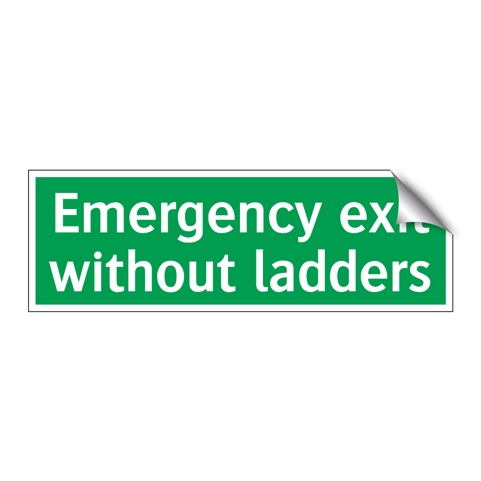 Emergency exit without ladders