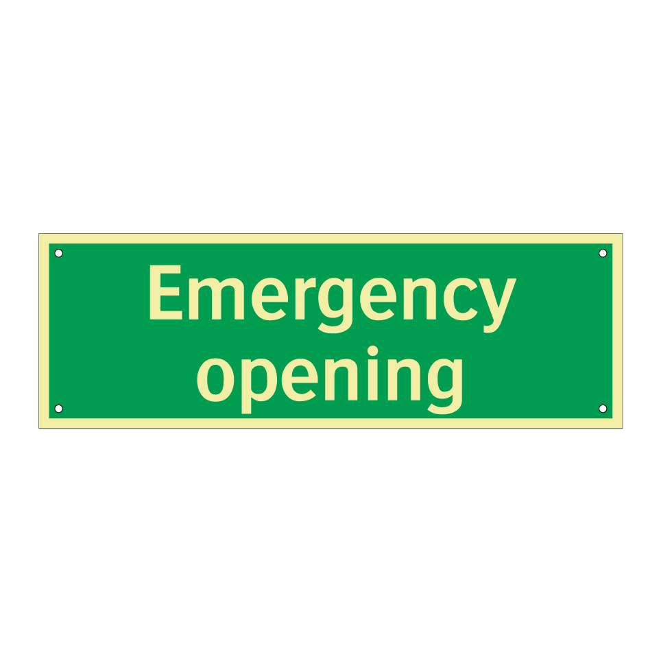 Emergency opening