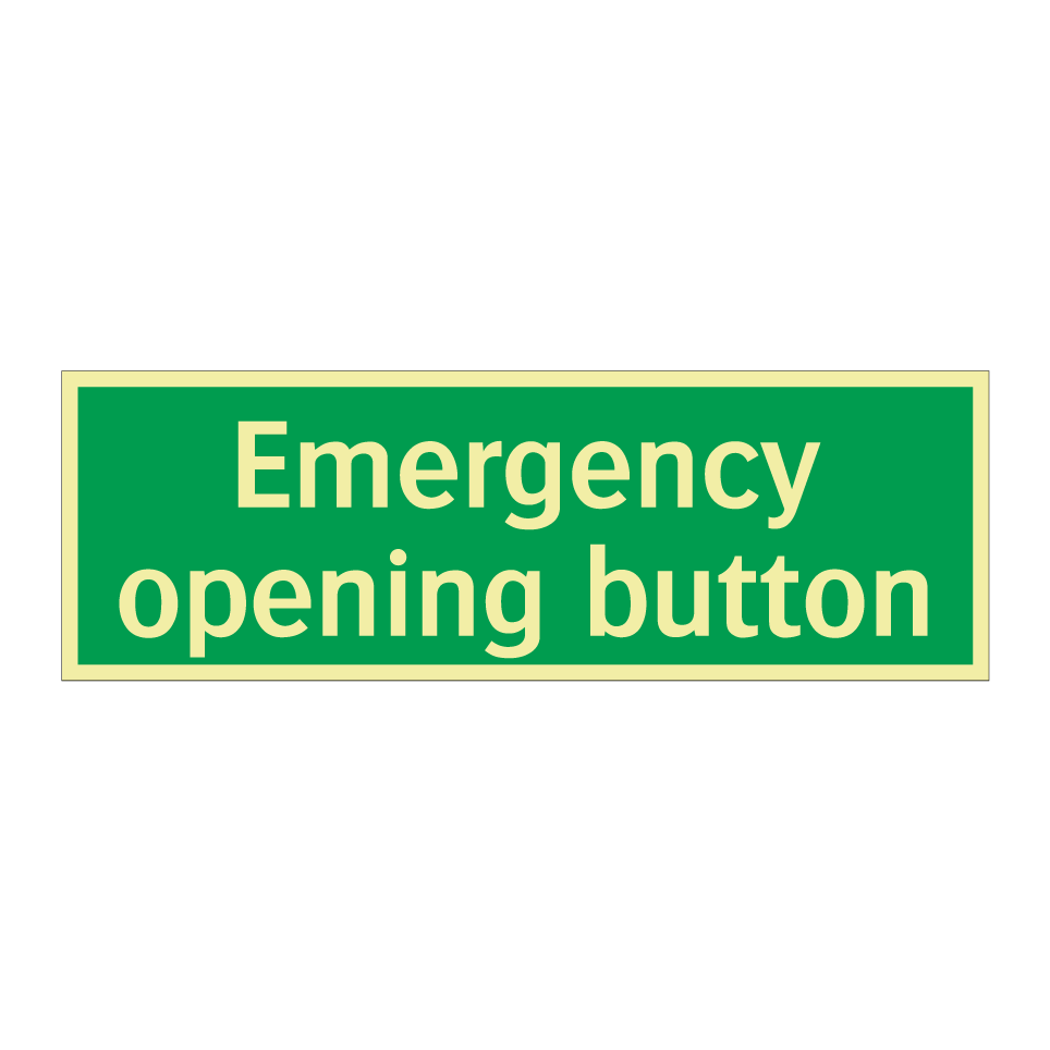 Emergency opening button
