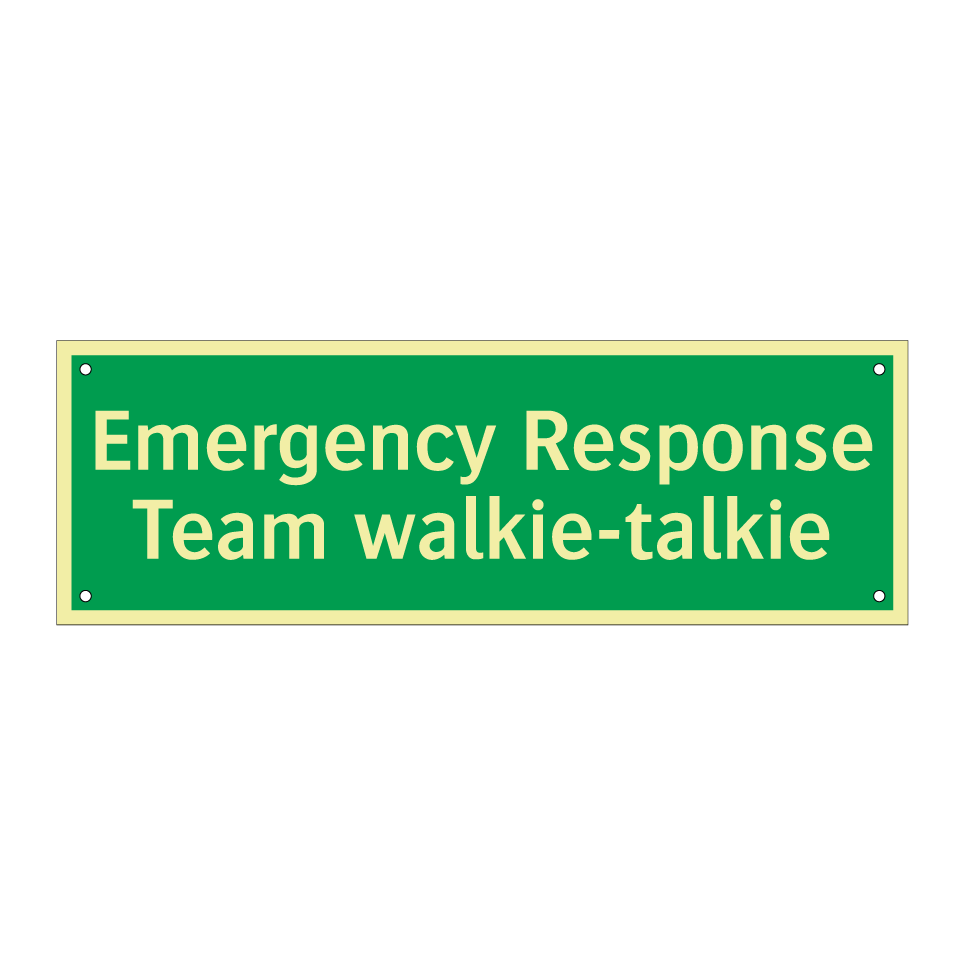 Emergency Response Team walkie-talkie